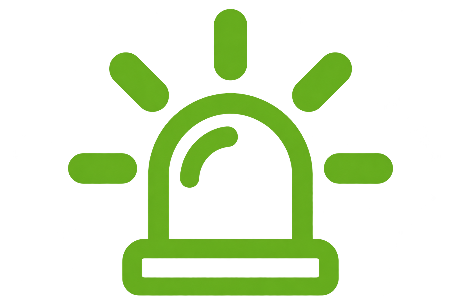 Emergency alarm icon representing Tubero Experts' 24/7 declogging emergency response