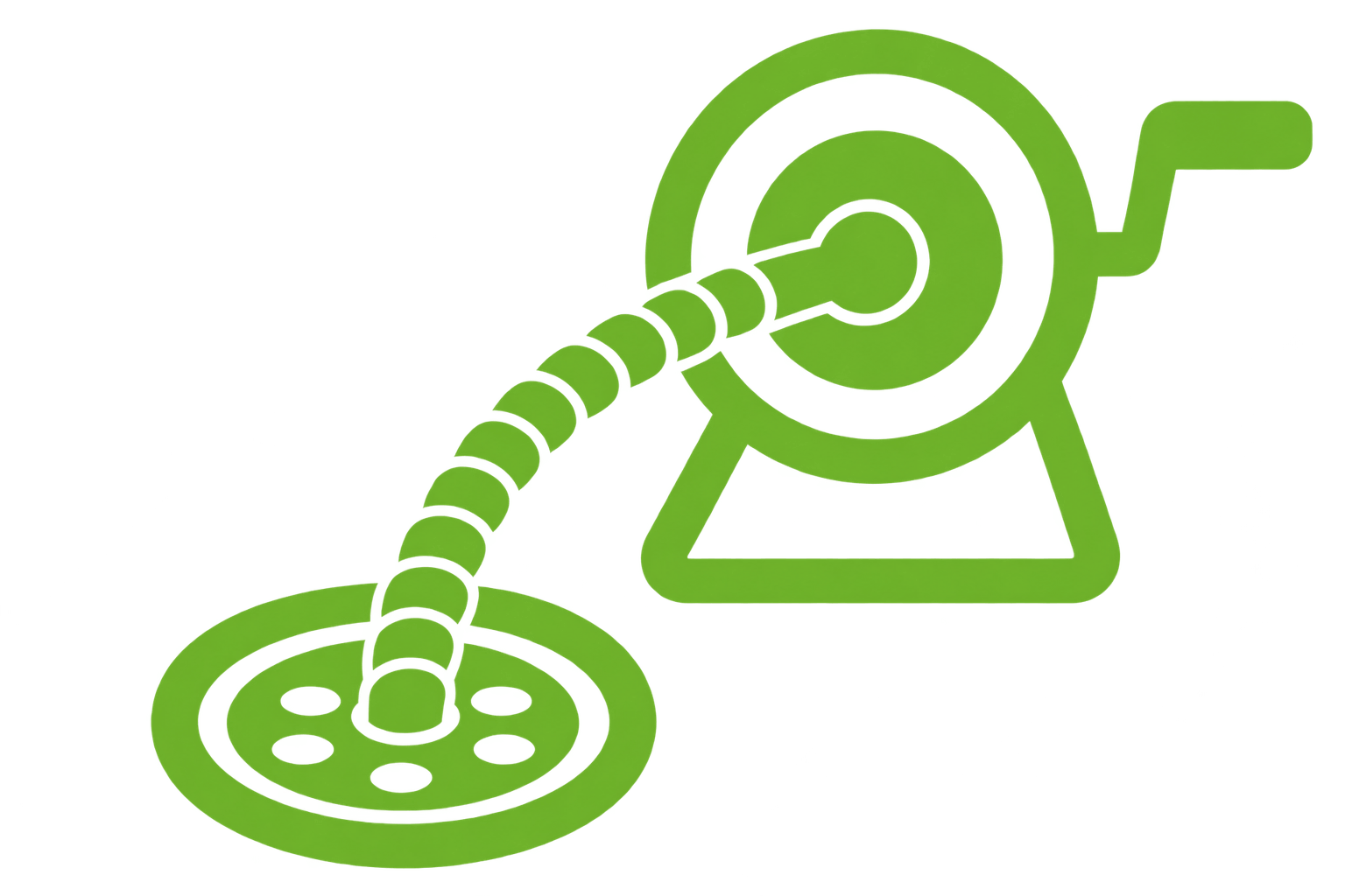 Drain snake machine clearing a floor drain, representing Tubero Experts' drain clearing services