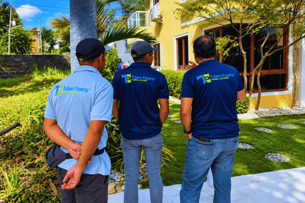 We walk the property before touching a single pipe. Seeing the layout first helps us find the problem faster and plan a cleaner repair.