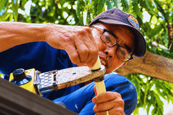 A good joint takes a steady hand and a little patience. We heat each fitting just right so the connection seals tight and lasts.